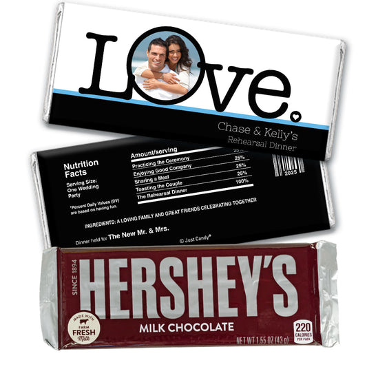 Rehearsal Dinner Personalized Hershey's Milk Chocolate Bar Big Love Photo Cameo