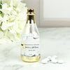 Personalized Rehearsal Dinner White Roses Champagne Bottle with Just Candy Chocolate Minis