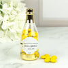 Personalized Rehearsal Dinner White Roses Champagne Bottle with Just Candy Chocolate Minis