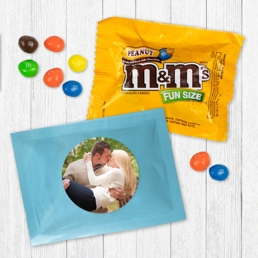 Personalized Wedding Rehearsal Dinner Photo Peanut M&Ms Favor Bag