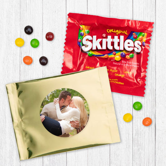 Personalized Wedding Rehearsal Dinner Photo Skittles Favor Bag