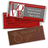 Bridal Shower Favor Personalized Embossed Chocolate Bar Pop Art Square Love