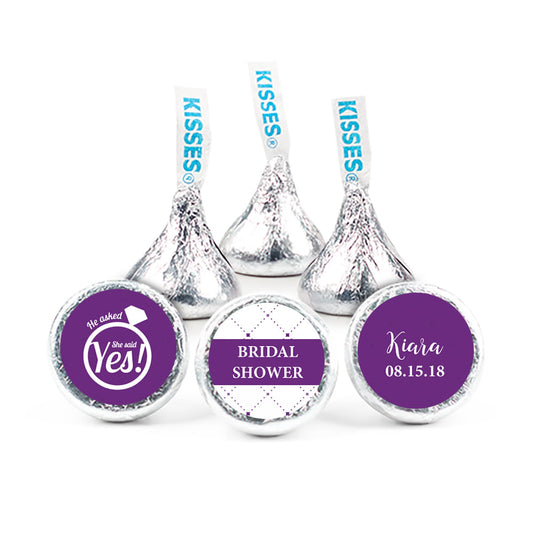 Bridal Shower Favor 3/4" Sticker She Said Yes! Ring (108 Stickers)