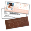 Bridal Shower Favor Personalized Embossed Chocolate Bar Leaves with Photo