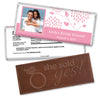 Bridal Shower Favor Personalized Embossed Chocolate Bar Leaves with Photo