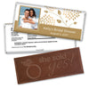 Bridal Shower Favor Personalized Embossed Chocolate Bar Leaves with Photo