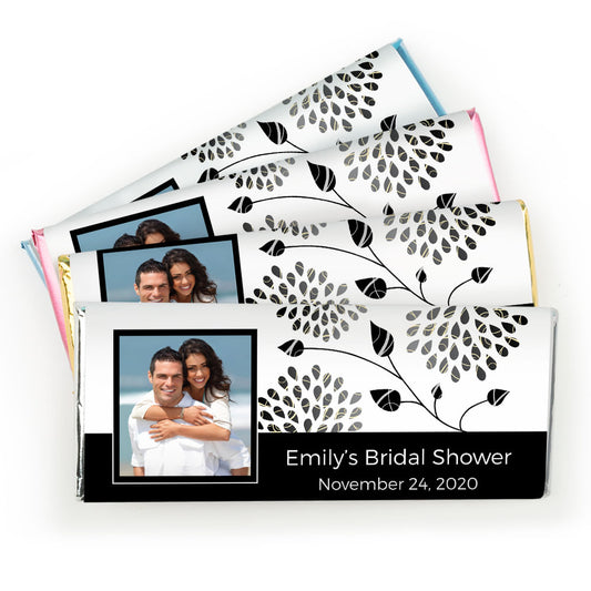 Bridal Shower Favor Personalized Hershey's Milk Chocolate Bar Leaves with Photo