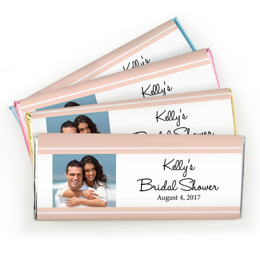 Bridal Shower Favor Personalized Hershey's Milk Chocolate Bar Classic Border Photo