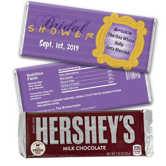 Bridal Shower Favor Personalized Hershey's Milk Chocolate Bar Friends TV Show