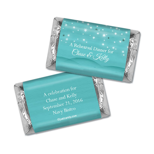 Bridal Shower Favor Personalized Hershey's Miniatures Winter Snow Squiggle