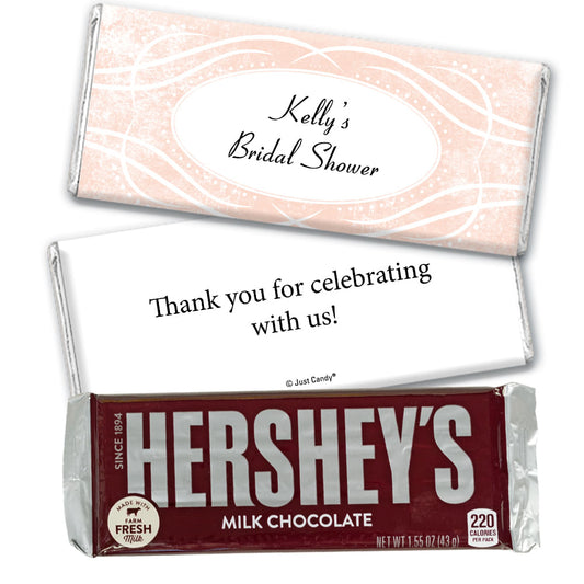 Bridal Shower Favor Personalized Hershey's Milk Chocolate Bar Winter Snow Squiggle