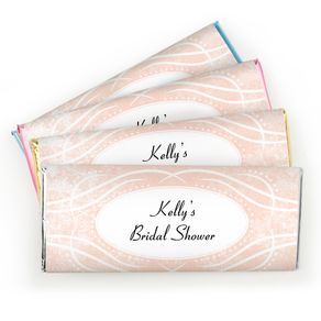 Bridal Shower Favor Personalized Hershey's Milk Chocolate Bar Winter Snow Squiggle