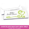 Deluxe Personalized Bridal Shower Swirled Hearts Candy Bar Favor Box