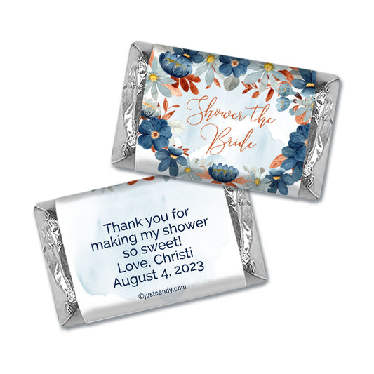 Personalized Shower The Bride Floral Bridal Shower Hershey's Miniatures Wrappers