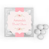 Personalized Bridal Shower Pink Pastel Floral JUST CANDY� favor cube with Just Candy Milk Chocolate Minis