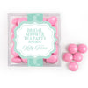 Personalized Bridal Shower Enchanged Tea Party JUST CANDY� favor cube with Just Candy Milk Chocolate Minis