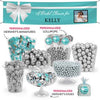 Personalized Bridal Shower Tiffany Style Bow Deluxe Candy Buffet