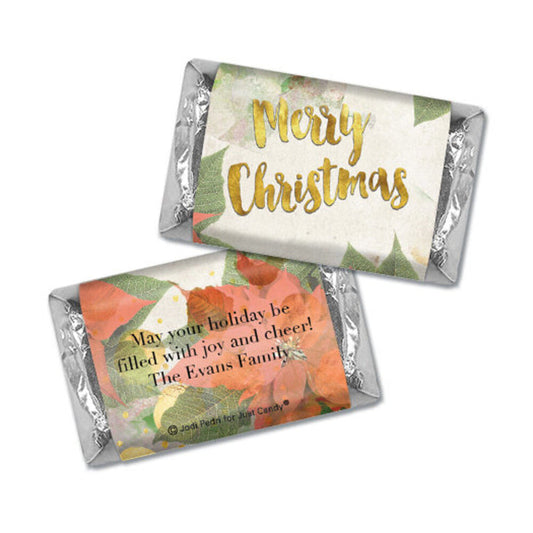 Personalized Christmas Holly Hershey's Miniatures