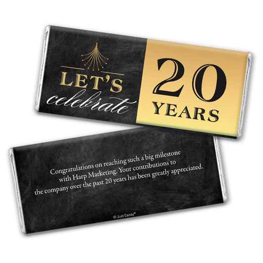 Employee Anniversary Personalized Hershey's Milk Chocolate Bar Let's Celebrate