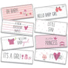 Personalized It's A Girl Birth Announcement Candy Gift Box Belgian Chocolate Bars (8 Pack)