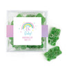 Personalized Baby Shower Rainbow Baby Favor Cube with Sanded Gummy Bears