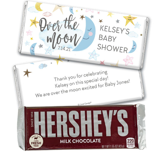 Baby Shower Personalized Chocolate Bar Over the Moon