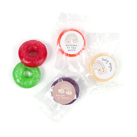 Baby Shower Personalized LifeSavers 5 Flavor Hard Candy Monochromatic Rainbow