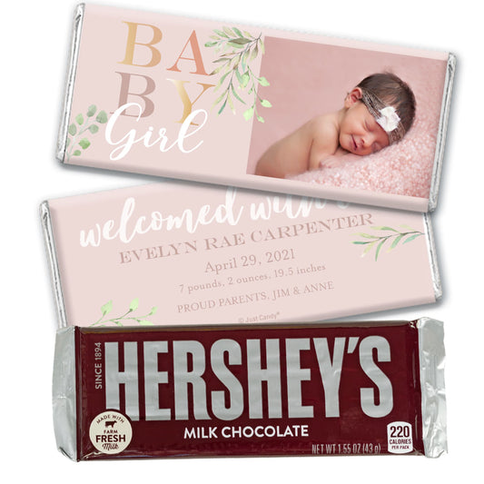 Baby Shower Personalized Chocolate Bar Baby Girl