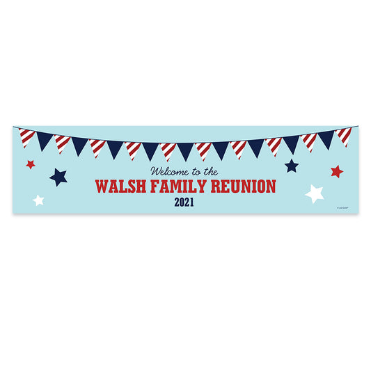 Personalized Family Reunion Banner - Patriotic Family