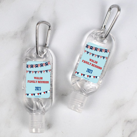 Personalized Patriotic Family Reunion Hand Sanitizer 1 fl. Oz