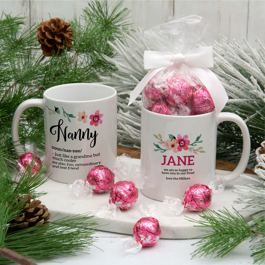 Personalized Nanny 11oz Mug with Lindt Truffles