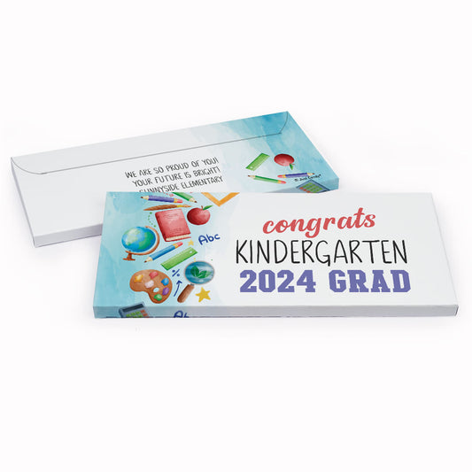 Deluxe Personalized Graduation Kindergarten Grad Candy Bar Favor Box