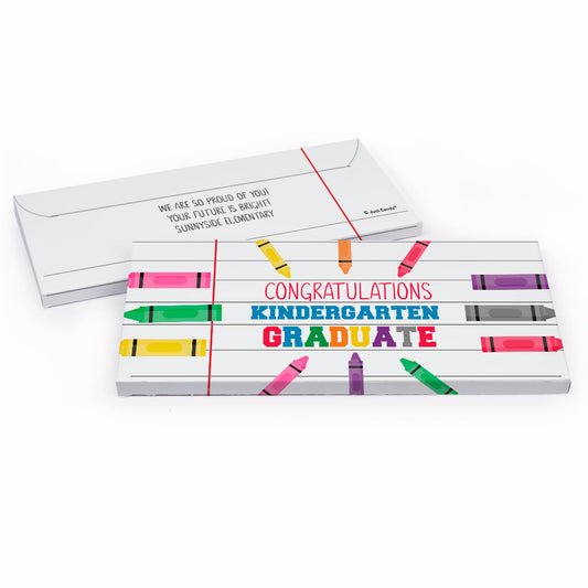 Deluxe Personalized Graduation Crayon Grad Candy Bar Favor Box