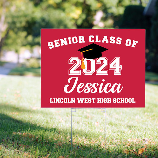 Personalized Graduation Senior Class of Yard Sign