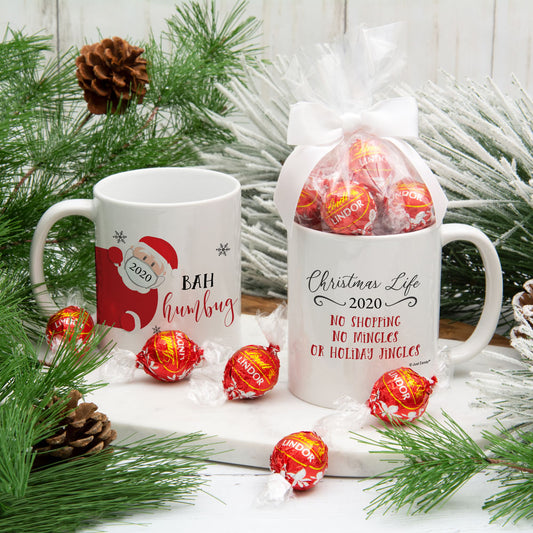 Personalized Bah Humbug 11oz Mug with Lindt Truffles