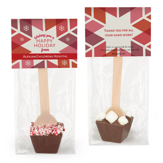 Personalized Red Snowflake Hot Chocolate Spoon