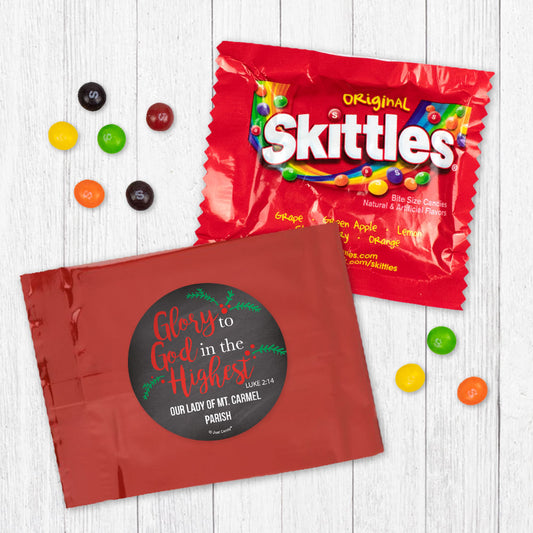 Personalized Christmas Glory to God in the Highest Skittles