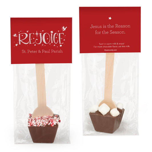 Personalized Rejoice Hot Chocolate Spoon