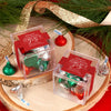 Personalized Christmas Comfort and Joy JUST CANDY� favor cube with Hershey's Kisses