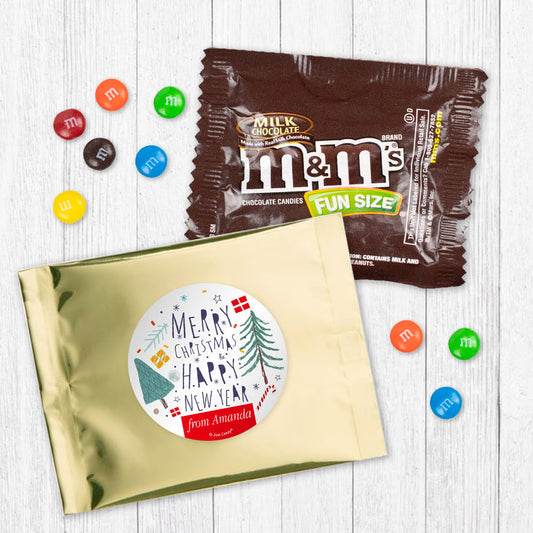 Personalized Nordic Christmas Milk Chocolate M&Ms