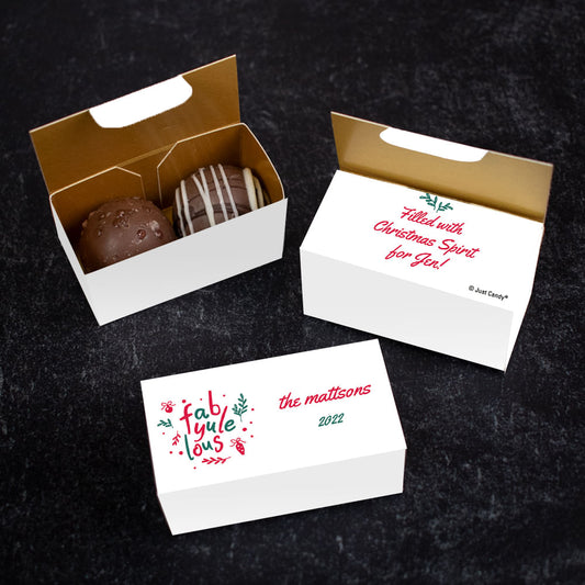 Personalized Fab-Yule-Lous Truffle Favors - 2 pcs