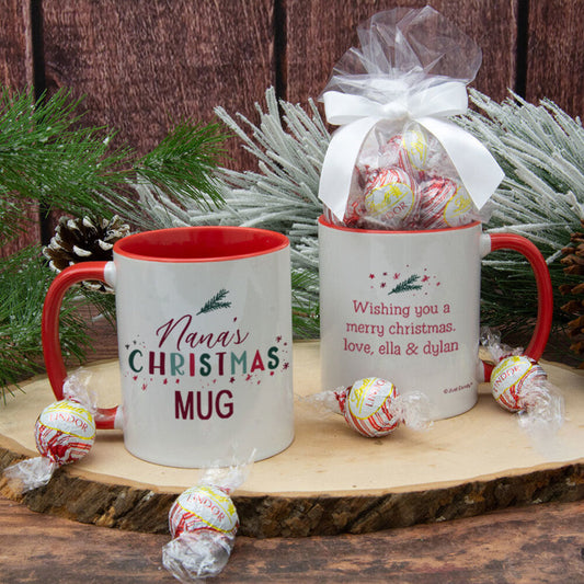 Personalized Grandma Christmas 11oz Mug with Lindt Truffles