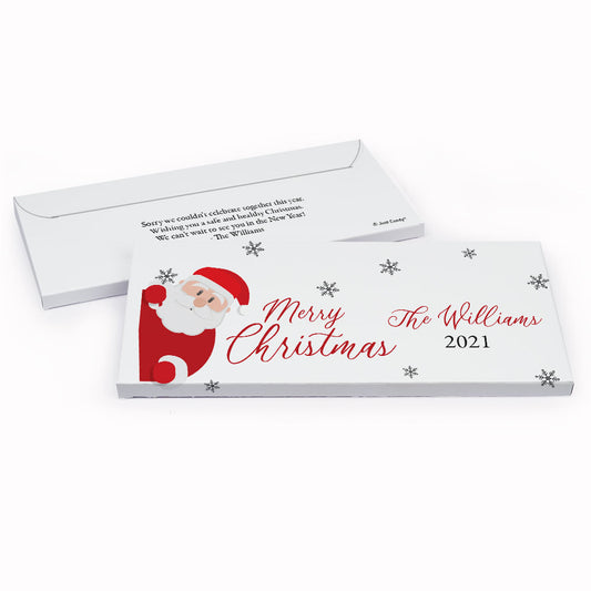 Deluxe Personalized Christmas Quarantine Santa Candy Bar Cover