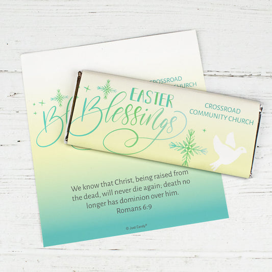 Personalized Easter Blessingsh Chocolate Bar Wrapper Only