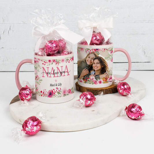 Personalized We Love you Nana 11oz Mug with Lindt Truffles