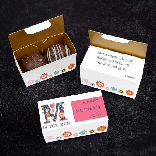 Personalized Truffle Mother's Day Favors M is for Mom - 2 pcs