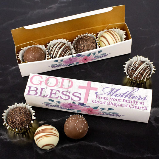 Personalized Truffle Box Mother's Day Favors Today and Always - 4 pcs