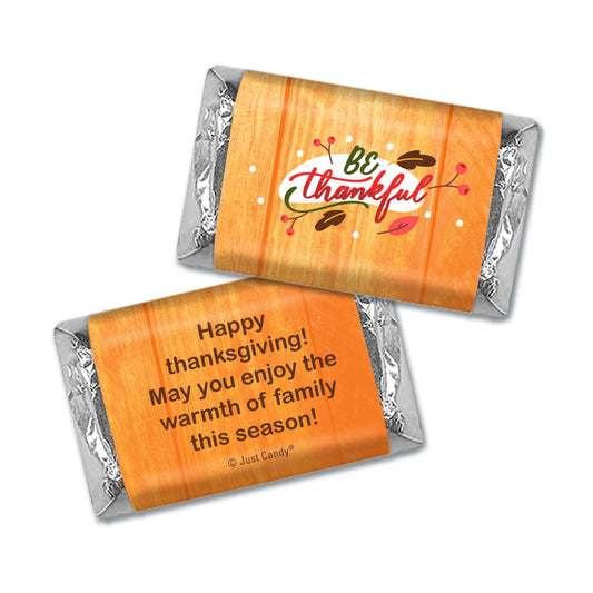 Personalized Thanksgiving Be Thankful Hershey's Miniatures Wrappers