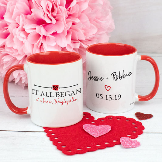 Personalized It All Began 11oz Mug