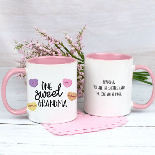 Personalized Four Sweet Hearts 11oz Mug